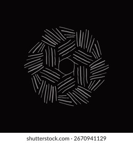 Geometría Radial Minimalista – Línea Hexagonal para Fondos y Branding