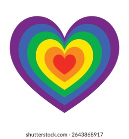 Minimalist rainbow illustration expressing unity and diversity. A clean, symbolic element for Pride-related content.