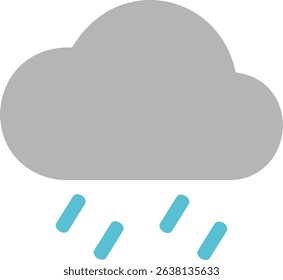 A Minimalist Rainy Weather Icon