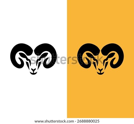 Minimalist Ram Head Logo Icon