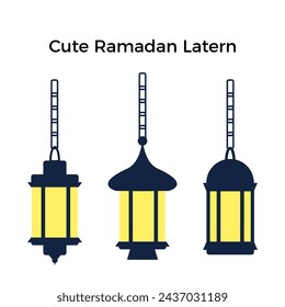 Vector minimalista de la linterna de Ramadán, una decoración islámica linda