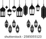 Minimalist Ramadan Lanterns Vector Illustration