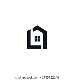 Minimalist real estate, house, business logo design template, house, building logo design template.