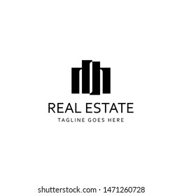 Minimalist real estate, house, bussines logo design template. Vector