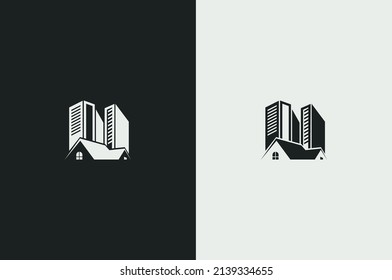 Minimalist real estate logo. Creative real estate logo