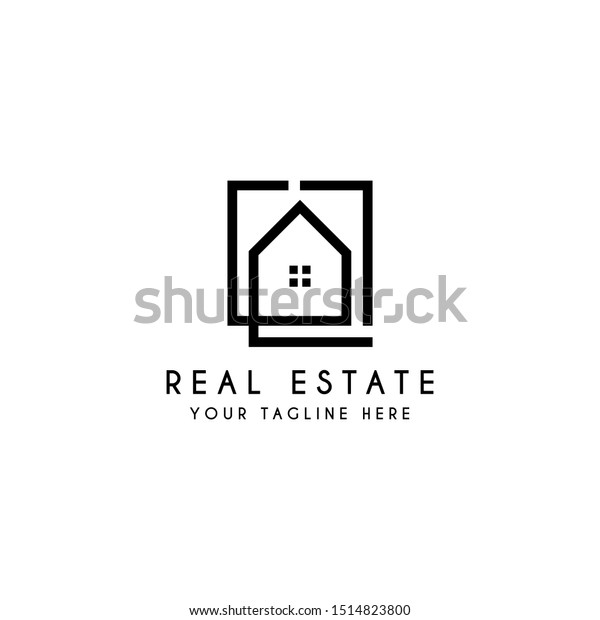 Minimalist Real Estate Logo Design Vector Stock Vector (Royalty Free ...