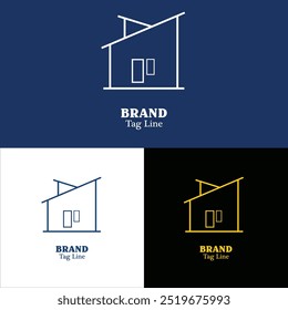 Minimalist Real Estate Logo. Dorm Logo Icon. Sharehome Logo