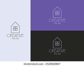 Minimalist real estate logo, Modern home real estate logo design, Flat Vector Logo Design Template Element for Real-estat Construction Architecture Building Logos. collection of building architecture

