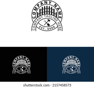 logotipo de vector de bienes inmuebles minimalista