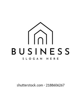 Minimalist real estate vector logo design
