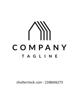 Diseño de logotipo de vectores inmobiliarios minimalistas