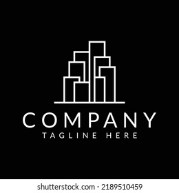 Minimalist real estate vector logo design