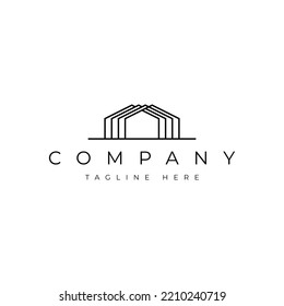 Diseño de logotipo de vectores inmobiliarios minimalistas