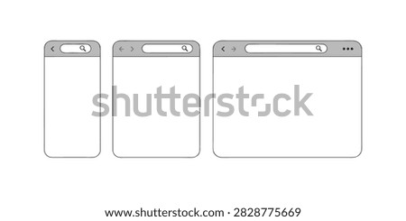 Minimalist rectangular user interface navigation button set with interface navigation minimalist rectangle webdesign template component