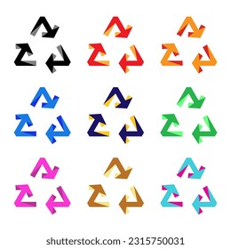 Minimalistische Wiederverwertung oder Wiederholung des Symbols.