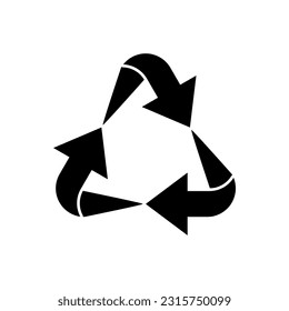 Símbolo de repetición o reciclaje minimalista.
