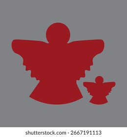 Vetor de ícone de Red Angel minimalista
