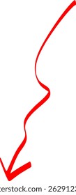 Minimalist Red Arrow Hand Drawing