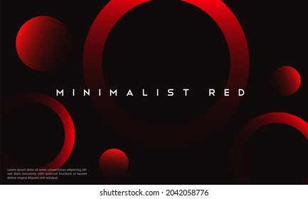 Minimalist Red to black premium abstract background with luxury dark geometric elements. Exclusive wallpaper design for poster, brochure, presentation, website etc. - Vector EPS