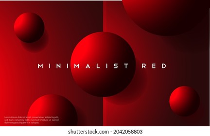 Minimalist Red to black premium abstract background with luxury dark geometric elements. Exclusive wallpaper design for poster, brochure, presentation, website etc. - Vector EPS