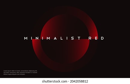 Minimalist Red to black premium abstract background with luxury dark geometric elements. Exclusive wallpaper design for poster, brochure, presentation, website etc. - Vector EPS