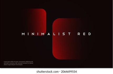 Color rojo minimalista al fondo abstracto de color negro premium con elementos geométricos oscuros de lujo. Diseño exclusivo de fondo de pantalla para afiches, folletos, presentaciones, sitios web, etc. - EPS vectoriales