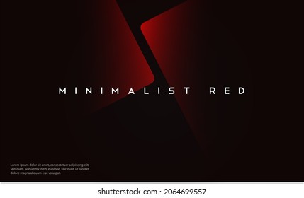 Minimalist Red to the black premium abstract background with luxury dark geometric elements. Exclusive wallpaper design for poster, brochure, presentation, website, etc. - Vector EPS