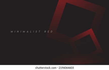 Minimalist Red to the black premium abstract background with luxury dark geometric elements. Exclusive wallpaper design for posters, brochures, presentations, website,s etc. - Vector EPS