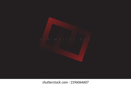 Minimalist Red to the black premium abstract background with luxury dark geometric elements. Exclusive wallpaper design for posters, brochures, presentations, website,s etc. - Vector EPS