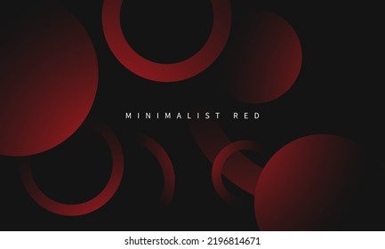 Minimalist Red to black premium abstract background with luxury dark geometric elements. Exclusive wallpaper design for poster, brochure, presentation, website etc. - Vector EPS