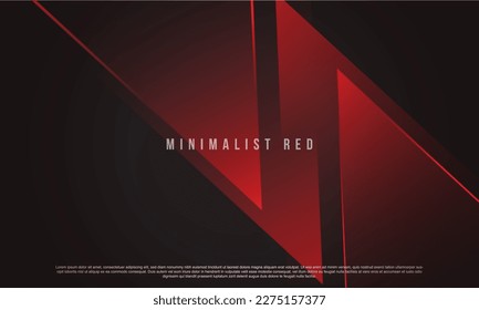 Fondo abstracto minimalista rojo a negro premium con elementos geométricos oscuros de lujo. Diseño exclusivo de fondo de pantalla para afiches, folletos, presentaciones, sitios web, etc. - EPS vectoriales