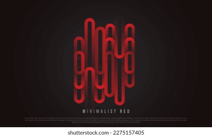 Minimalist Red to black premium abstract background with luxury dark geometric elements. Exclusive wallpaper design for poster, brochure, presentation, website etc. - Vector EPS