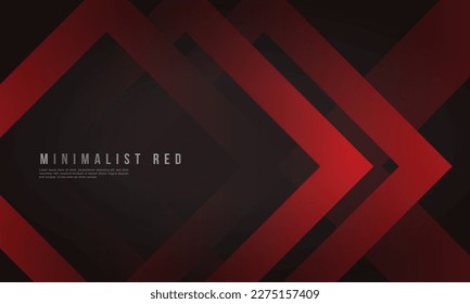 Fondo abstracto minimalista rojo a negro premium con elementos geométricos oscuros de lujo. Diseño exclusivo de fondo de pantalla para afiches, folletos, presentaciones, sitios web, etc. - EPS vectoriales