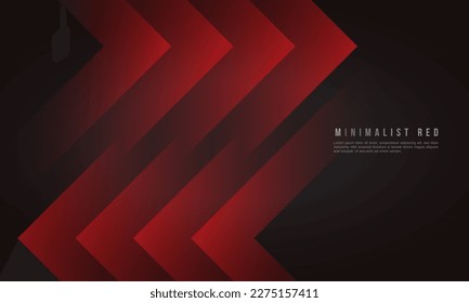 Fondo abstracto minimalista rojo a negro premium con elementos geométricos oscuros de lujo. Diseño exclusivo de fondo de pantalla para afiches, folletos, presentaciones, sitios web, etc. - EPS vectoriales