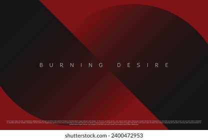 Minimalist Red and black premium abstract background with luxury dark geometric elements