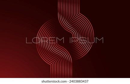 Minimalist Red to black premium abstract background with luxury multiple red line. Exclusive wallpaper design for poster, brochure, presentation