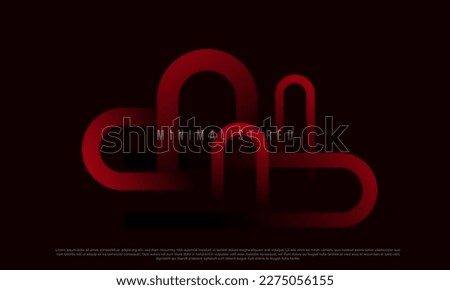 Minimalist Red to black premium abstract background with luxury dark geometric elements. Exclusive wallpaper design for poster, brochure, presentation, website etc. - Vector EPS