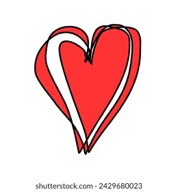 Minimalist Red Heart Painting for a Declaration of Love