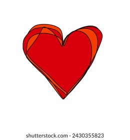 Minimalist Red Heart Painting for a Declaration of Love"
