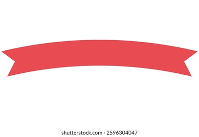 Minimalist Red Ribbon Vector Design