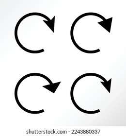 Minimalist redo symbol with different stle of arrow