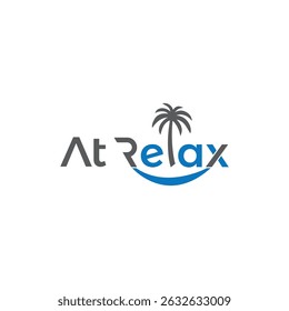 Minimalist Relax logo featuring calm colors, soft curves, and a leaf or lotus icon, perfect for spas, wellness brands, or meditation apps symbolizing peace, balance, and tranquility.
