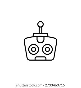 Vector minimalista del icono de la línea del contorno del dispositivo de control remoto