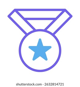 Minimalist rendition of a star-emblazoned medal, symbolizing achievement and success