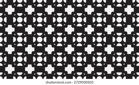 Cuadrícula geométrica de repetición minimalista en alto contraste. Ilustración vectorial de Profesional para la marca moderna y superficies arquitectónicas