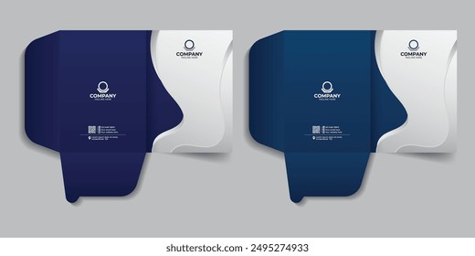 Minimalist report cover template, Office file folder design, clean and professional design, real estate file cash document file Stationery template design