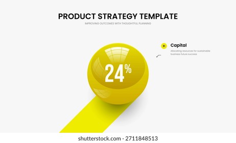 Ilustração Minimalista do Vetor de Modelo de Quadro de Relatório. Plano de Mercado 1 Opção Design de Apresentação Infográfica. Empresa Revisar Um Layout De Slide De Diagrama De Elemento.