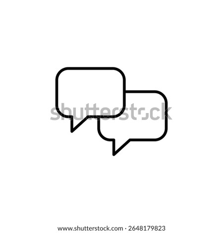 Minimalist Representation Of Communication Through Two Speech Bubbles