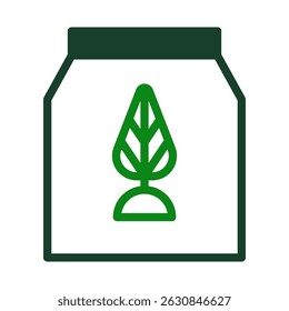 Representação minimalista da natureza dentro de um recipiente que significa sustentabilidade