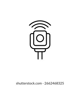 Representação Minimalista De Um Sensor Residencial Inteligente Com Ondas De Sinal